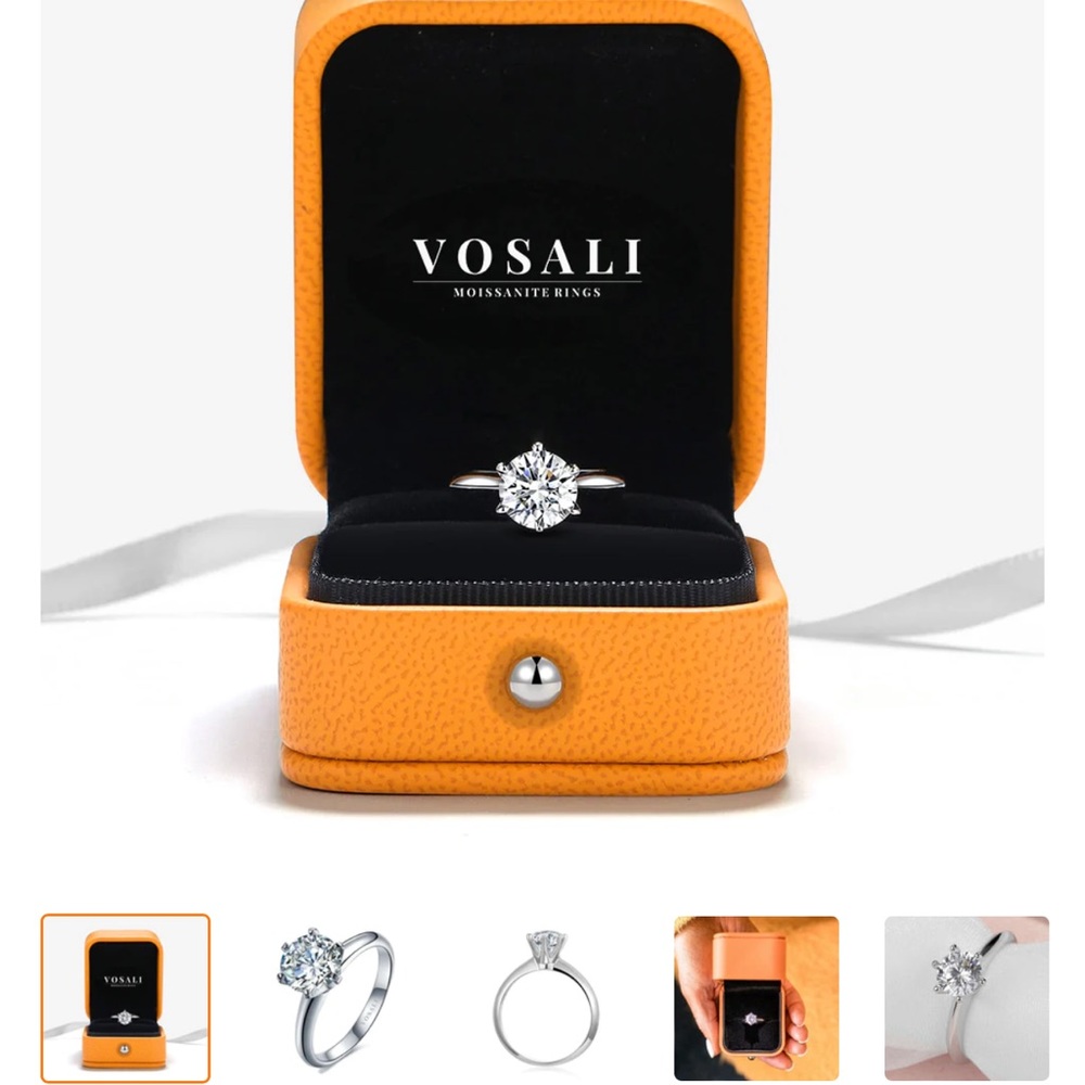 NWT Vosali 1 Ct Solitare Ring size 8